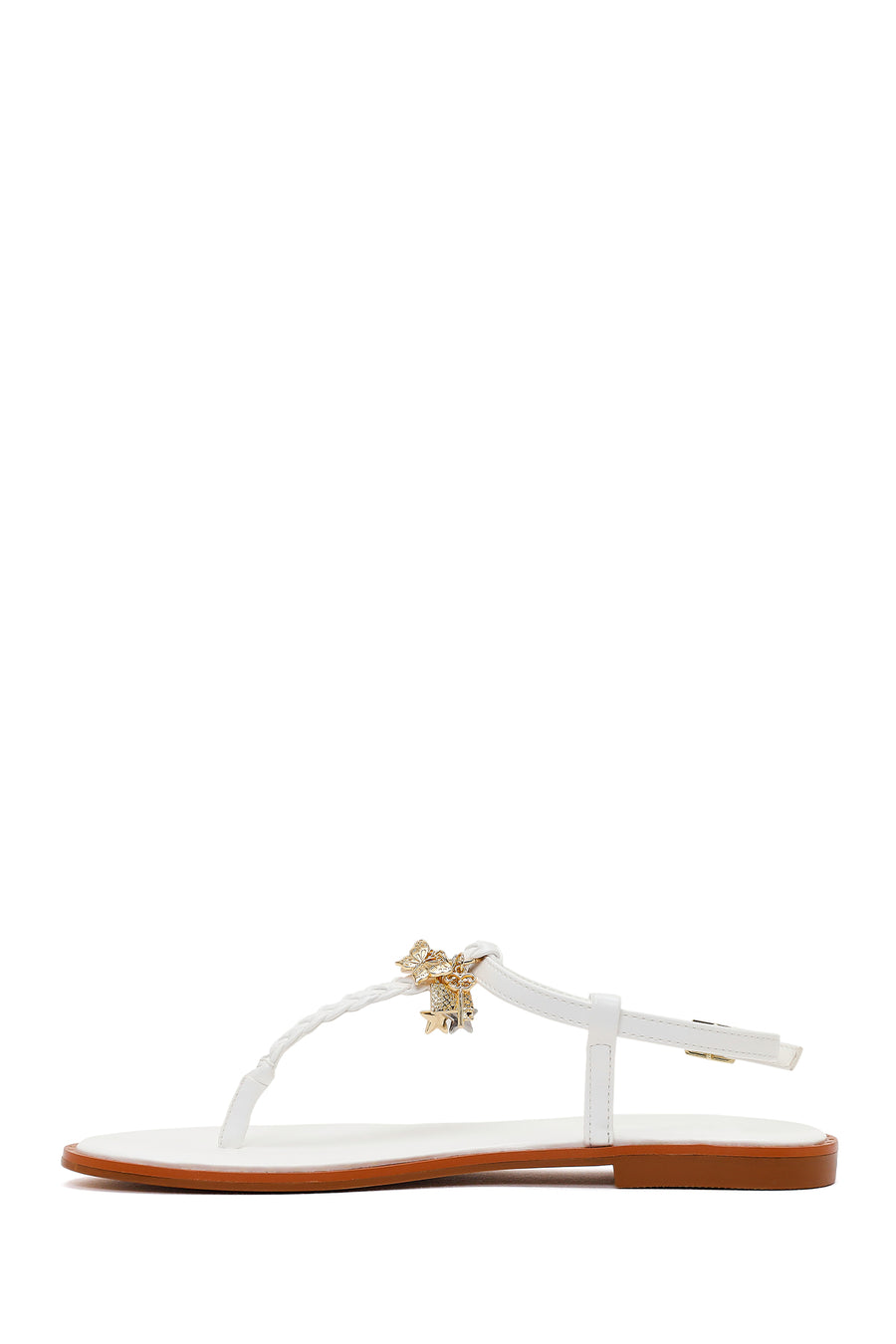 Woman White Accessory Toe-Post Sandals