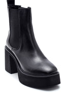 Women's Leather Platform Heeled Boots | Derimod