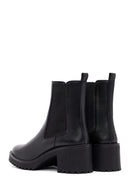 Woman Black Chunky-Heeled Chelsea Boots | Derimod
