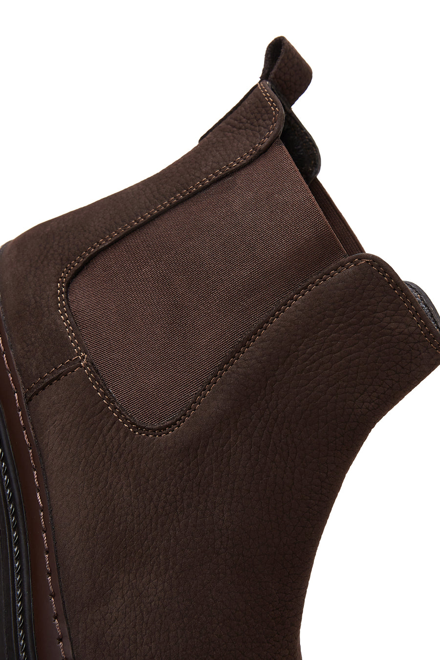 Men's Brown Nubuck Leather Chelsea Boots