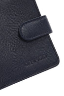 Men's Navy Blue Leather Card Holder | Derimod