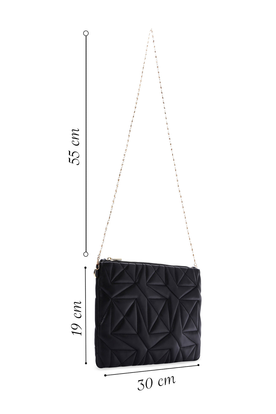Women's Black Quilted Portfolio Bag