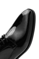 Men's Black Laced Patent Leather Classic Shoes | Derimod