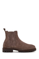 Woman Mink Suede Leather Chelsea Boots | Derimod