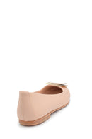 Women's Beige Buckle Ballerinas | Derimod