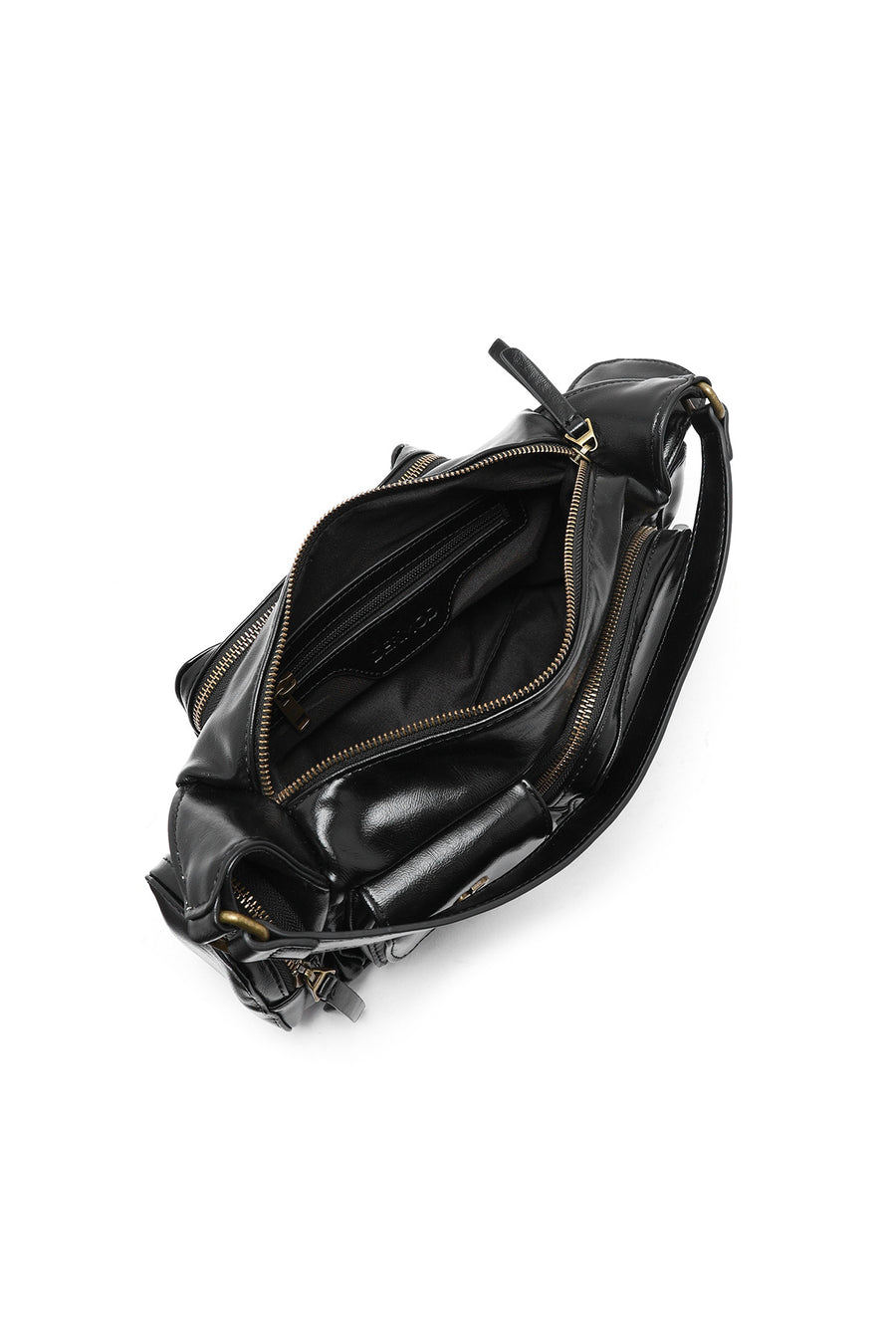 Women's Black Long Strap Shoulder Bag