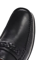 Derimod Fly Men's Black Leather Loafer | Derimod