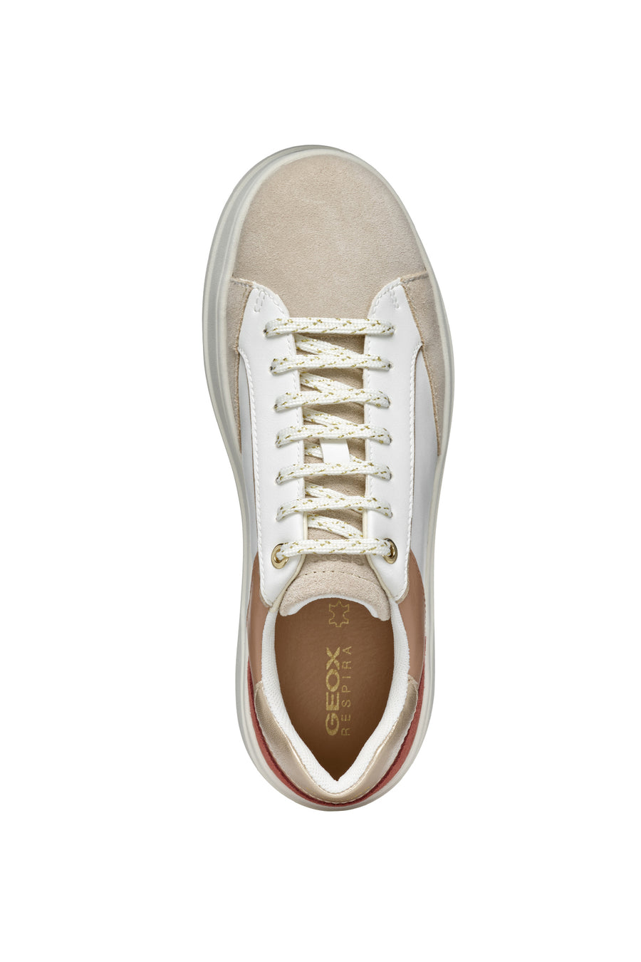 Geox Kadın Beyaz Spherica Ecub-2 Bağcıklı Deri Sneaker