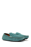 Erkek Mavi Süet Deri Casual Loafer | Derimod