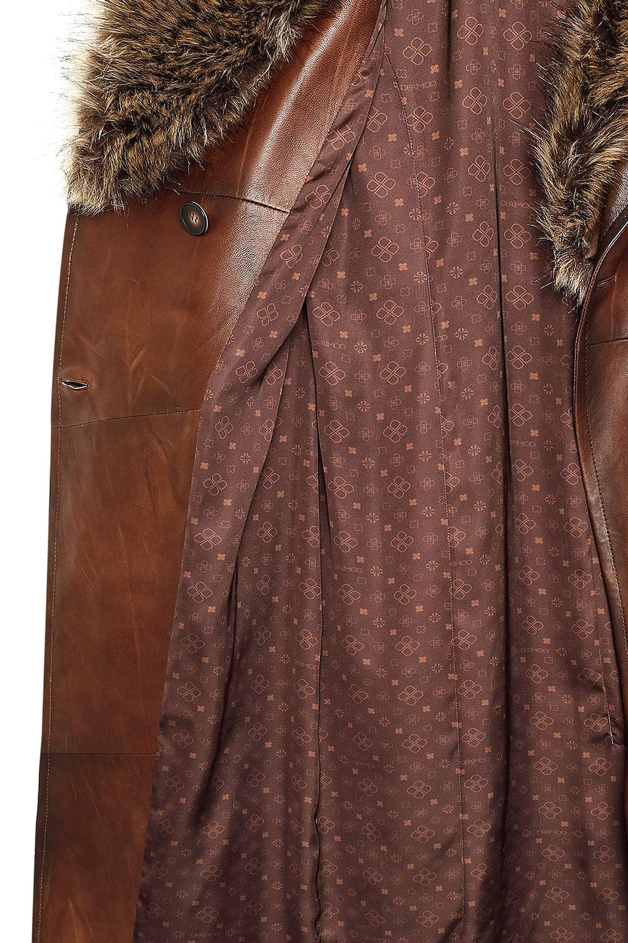 Juliet Women's Brown Fur Leather Coat