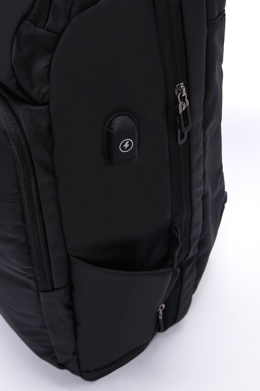 D-Pack Unisex Black Technological Fabric Backpack