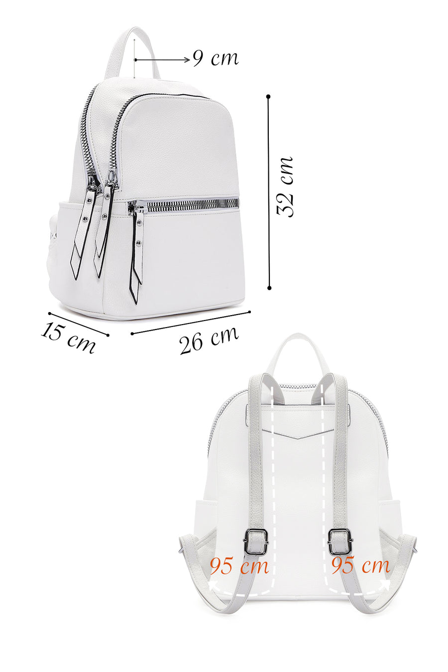 Women's White Backpack