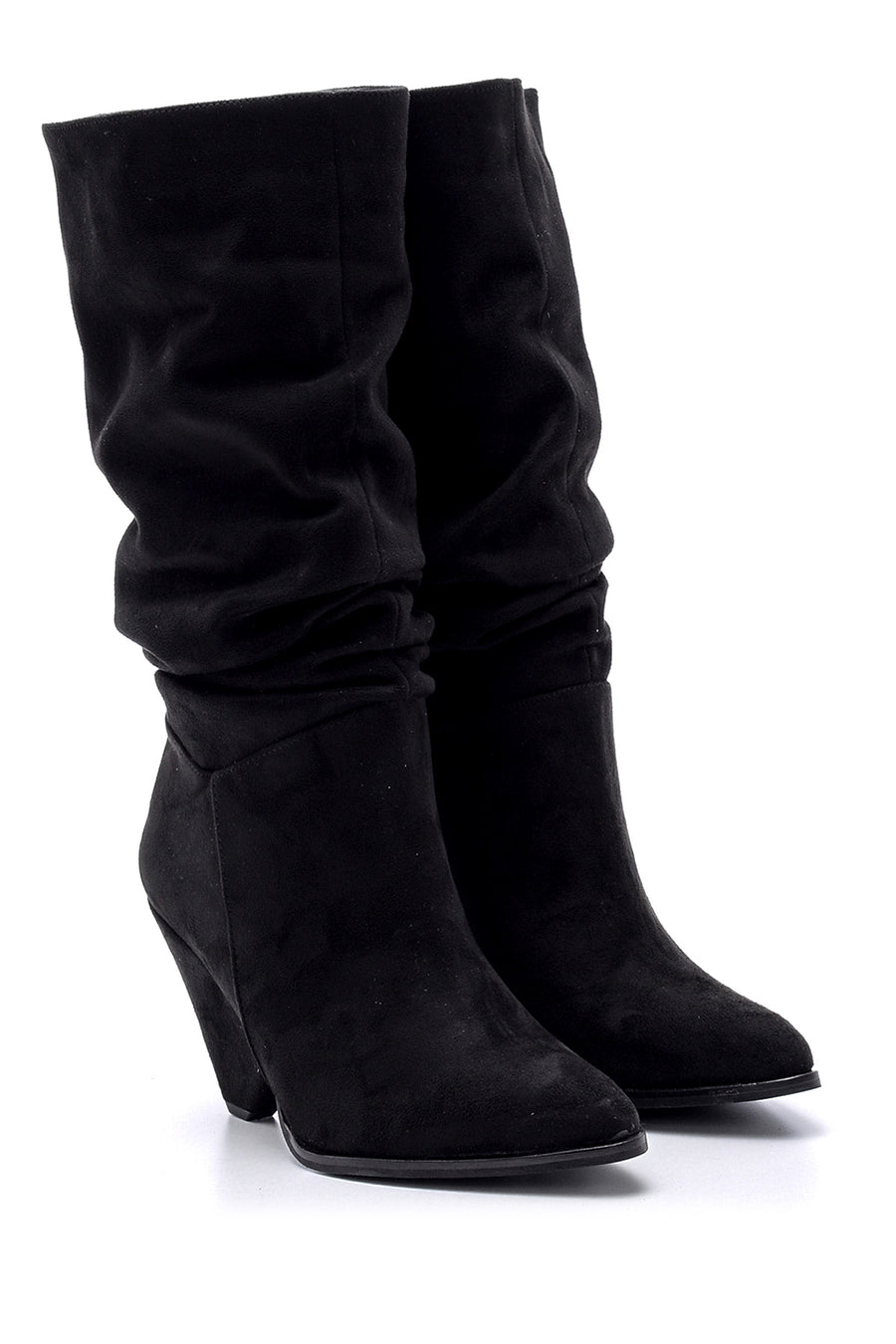 Women's Suede Heeled Boots