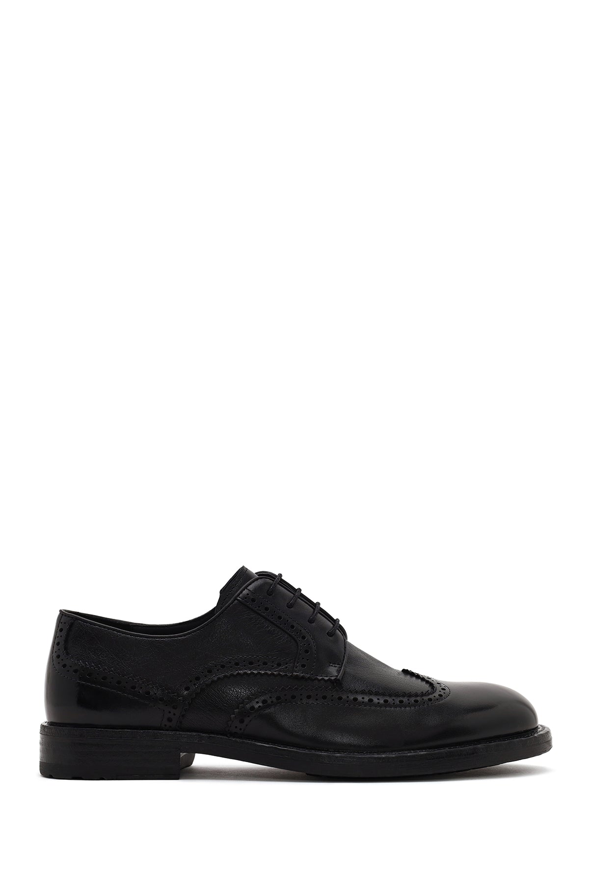 Male Black Lace-up Leather Casual Shoes WM680041DV | Derimod