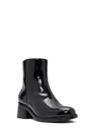 Women's Black Zippered Low Heel Boots | Derimod