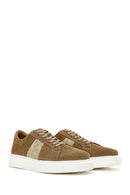 Men's Mink Suede Leather Thick Soled Sneaker | Derimod