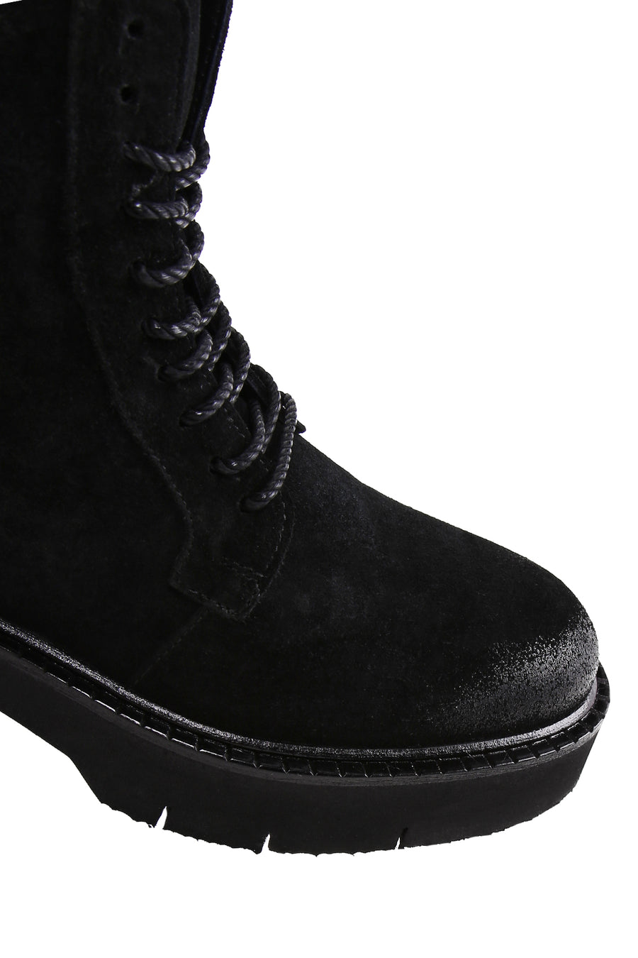 Men's Black Suede Leather Zippered Boots