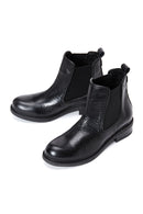 Women's Black Leather Casual Chelsea Boots | Derimod