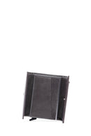 Men's Gray Leather Card Holder | Derimod