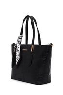 Woman Black Long Strap Printed Shoulder Bag | Derimod