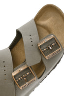 Birkenstock Men's Gray Double Buckle Arizona Eva Slippers | Derimod