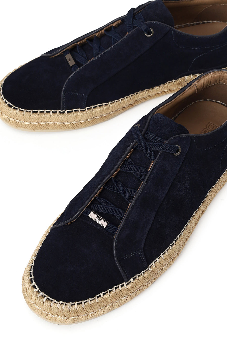 Male Navy Thick-Soled Suede Leather Sneaker