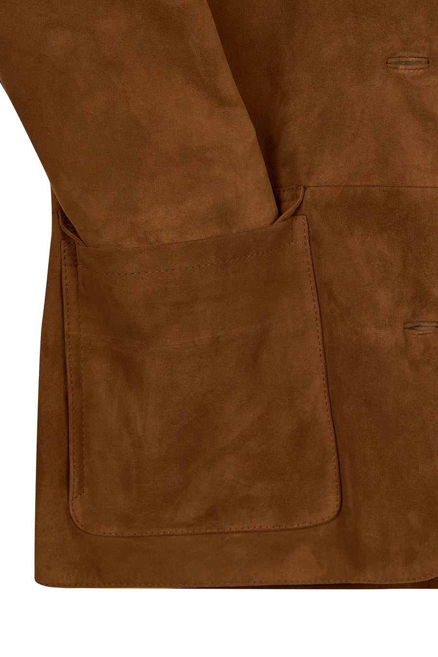 Trix Woman Brown Oversize Suede Leather Jacket