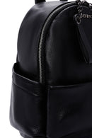 Women's Black Leather Backpack | Derimod