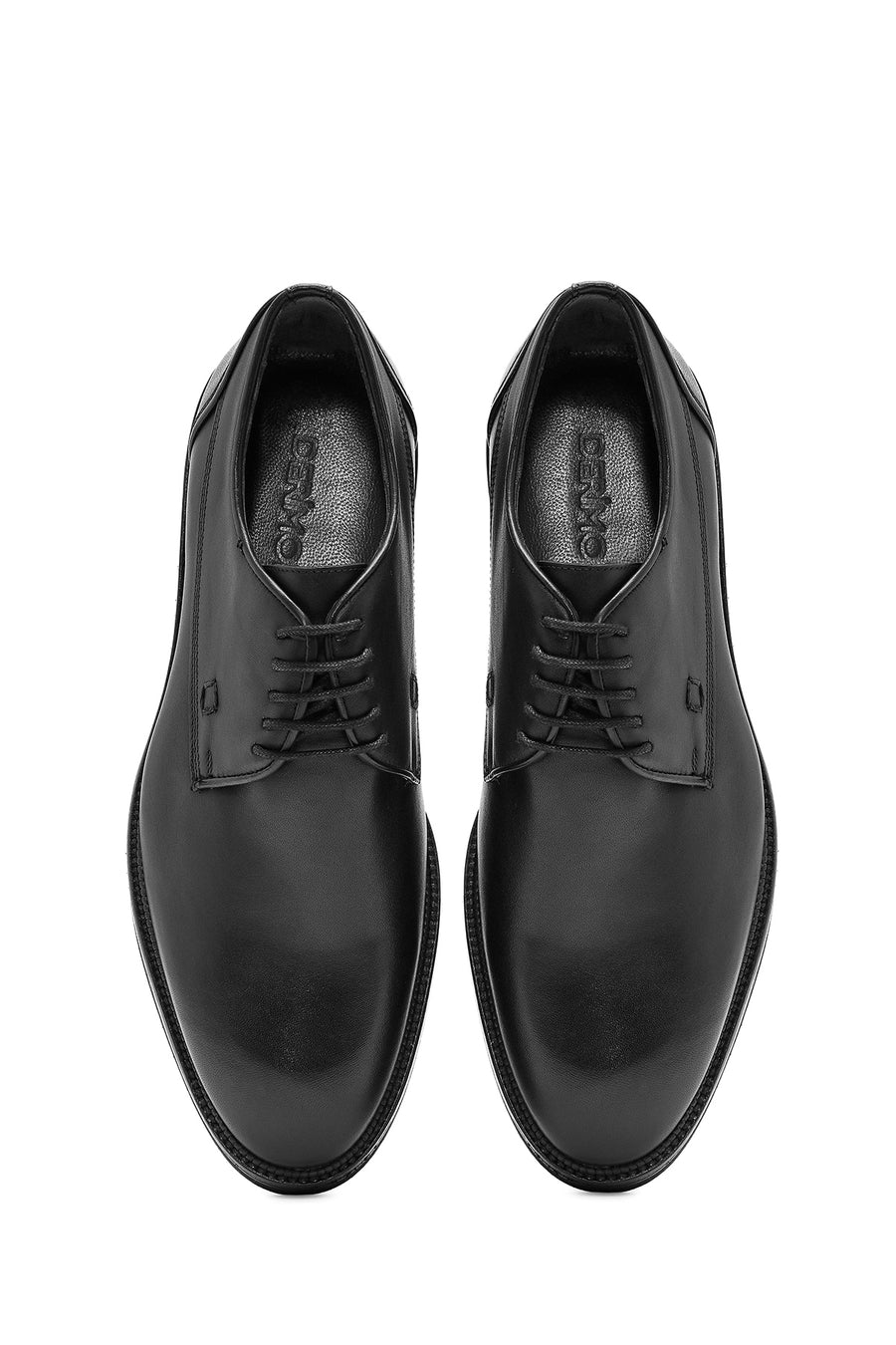 
Men's Black Lace-Up Leather Casual Shoes
