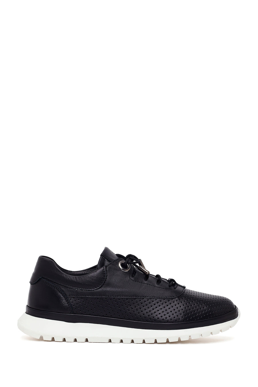 Woman Black Leather Comfort Shoes 26PFD145618 | Derimod
