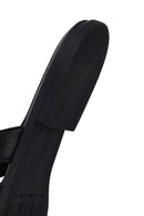 Woman Black Leather Slippers | Derimod