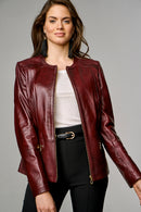 Arya Women's Leather Jacket | Derimod