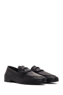 Women's Black Leather Loafer | Derimod