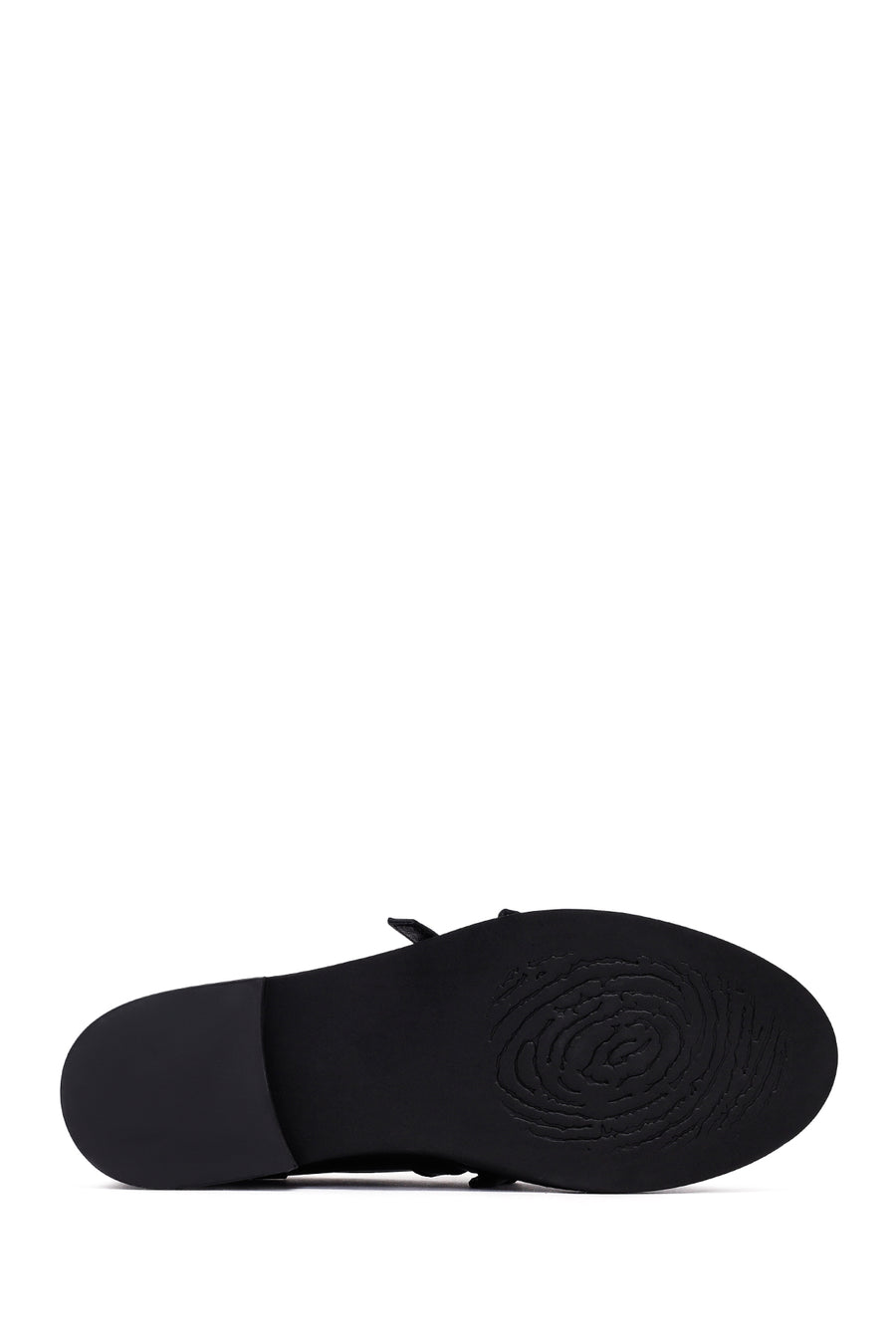 Kadın Siyah Tokalı Deri Maskülen Loafer