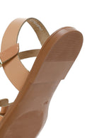 Women's Powder Ankle Strap Leather Bodrum Sandals | Derimod