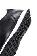 Men's Black Leather Sneaker | Derimod