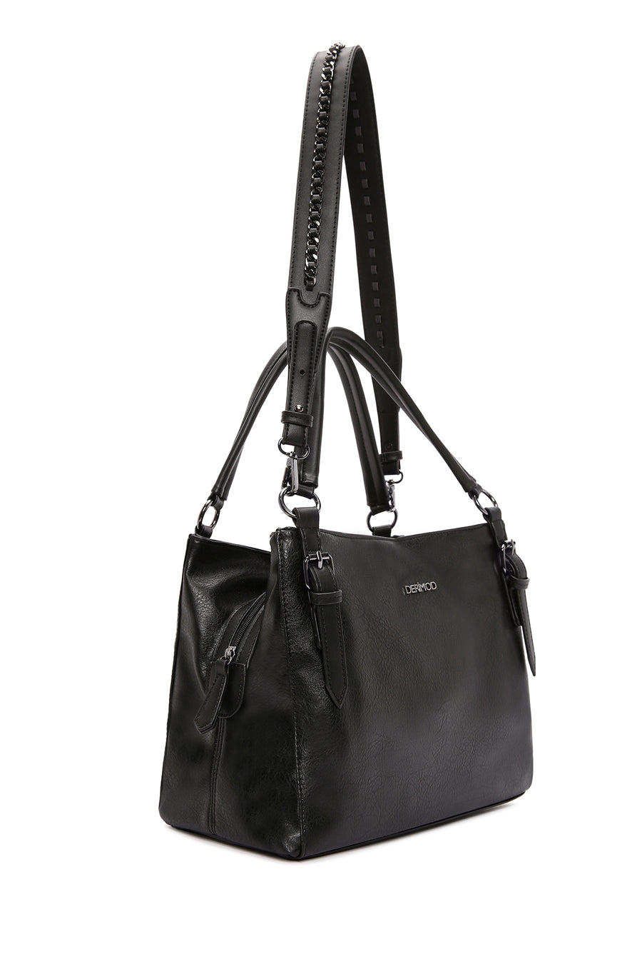 Woman Black Long-Strap Shoulder Bag