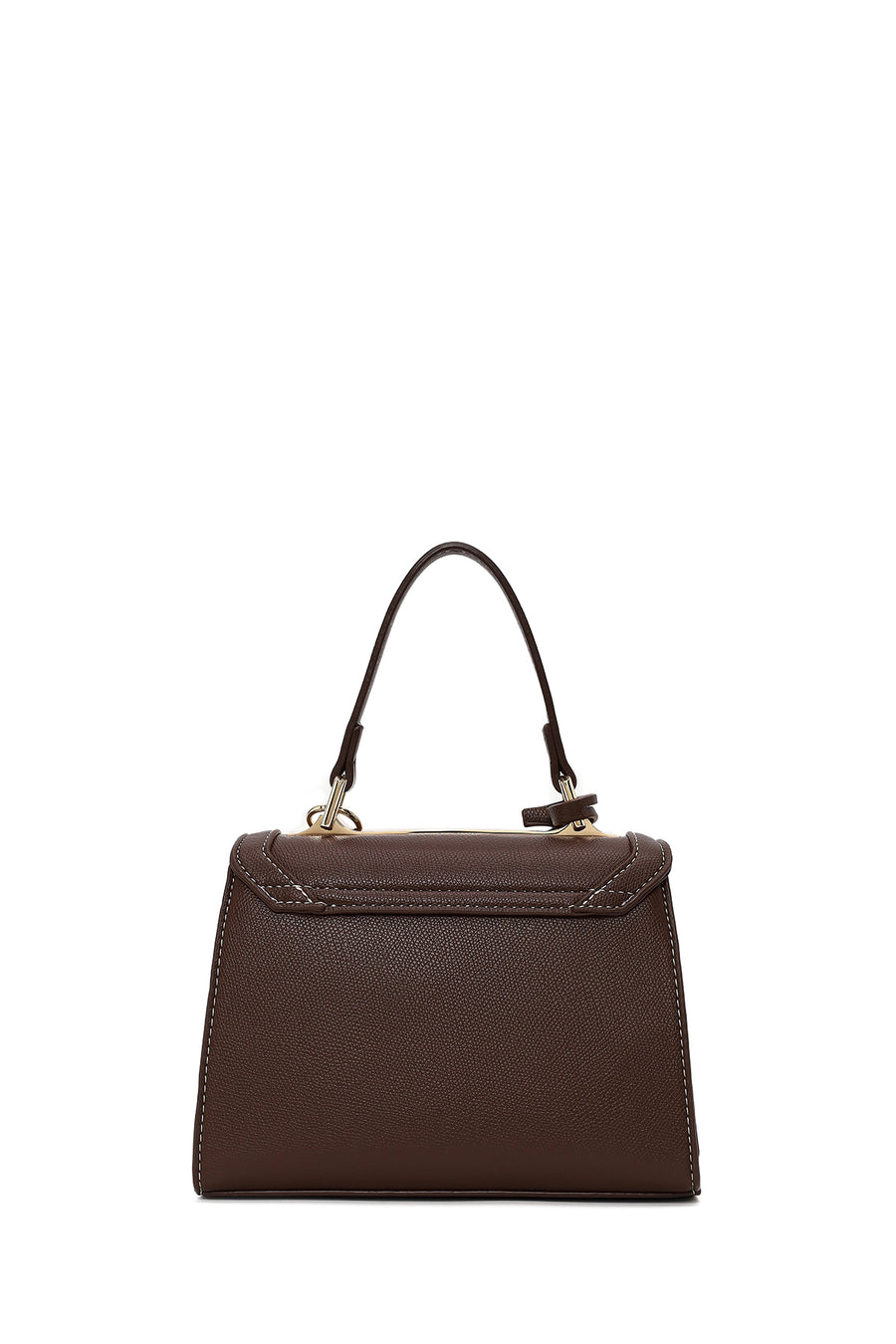 Woman Brown Long-Strap Charmed Mini Shoulder Bag