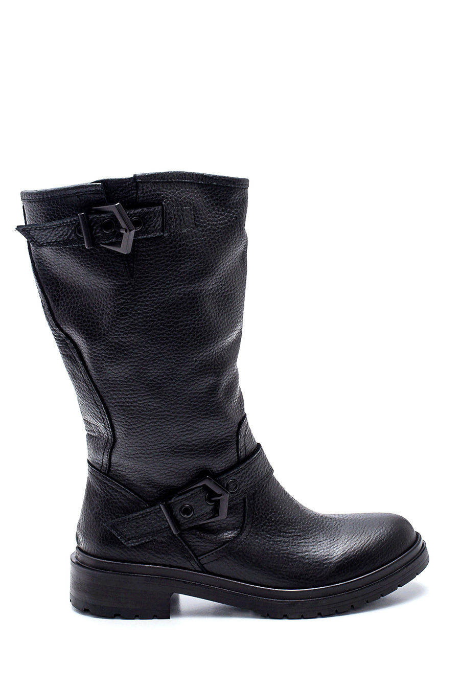 Women's Leather Buckle Boots 20WFD1140FT | Derimod