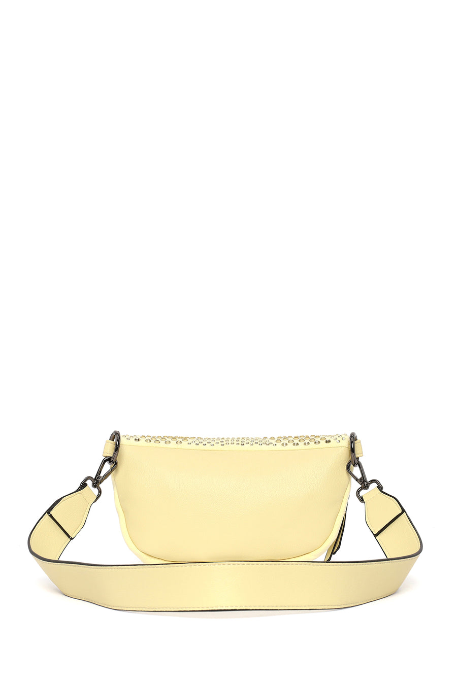 Woman Yellow Chain Strap Crossbody Bag