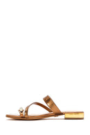 Kadın Bronz Taşlı Metalik Terlik | Derimod