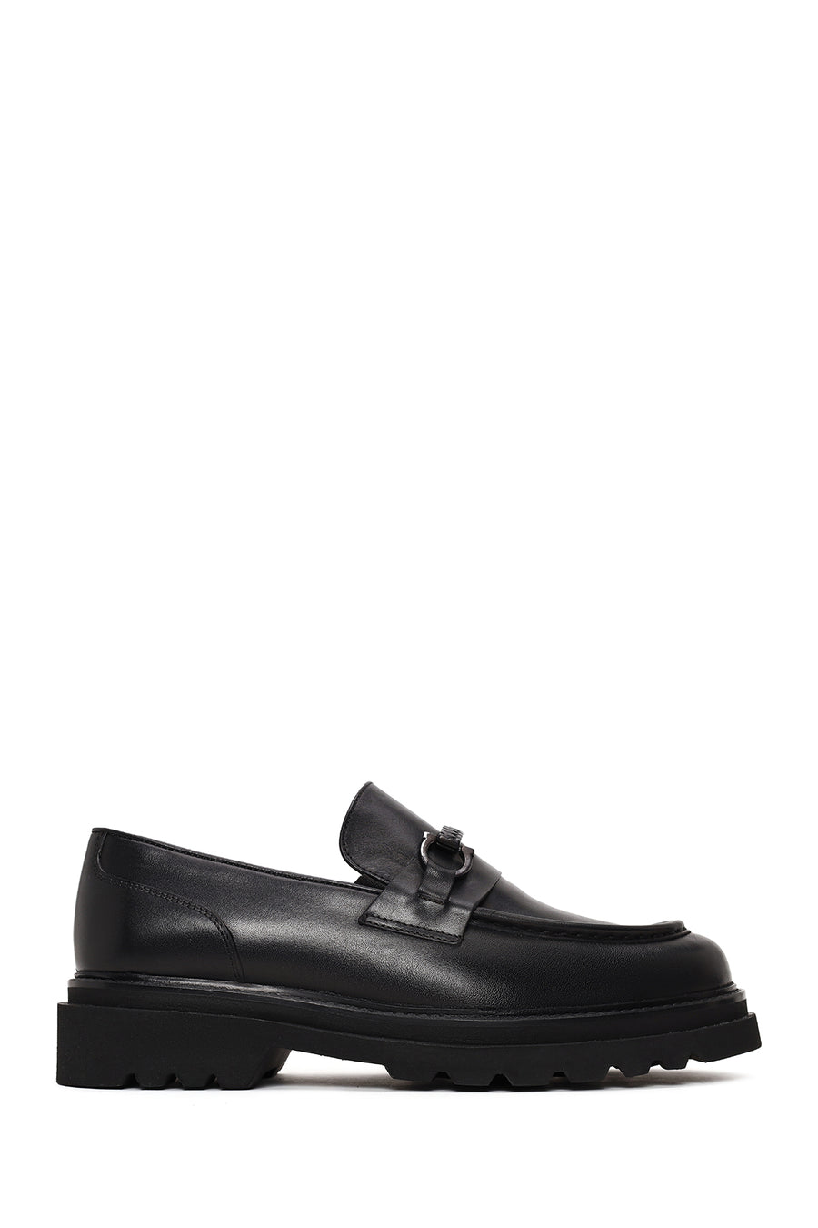 Erkek Siyah Deri Casual Loafer WM750034DV | Derimod