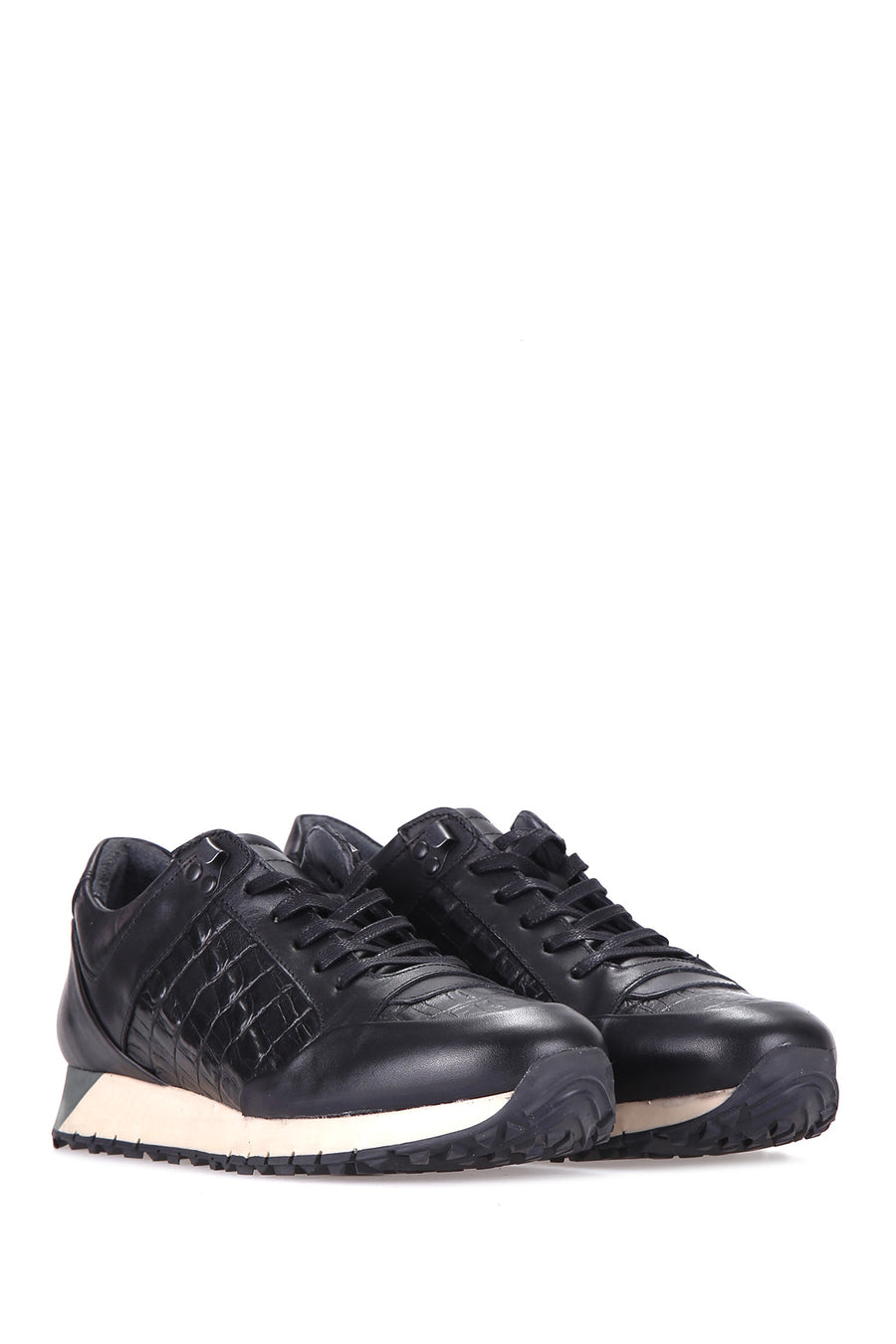 Crocodile Patterned Men's Leather Sneaker