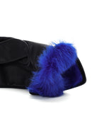 Kadın Mavi Deri Eldiven | Derimod