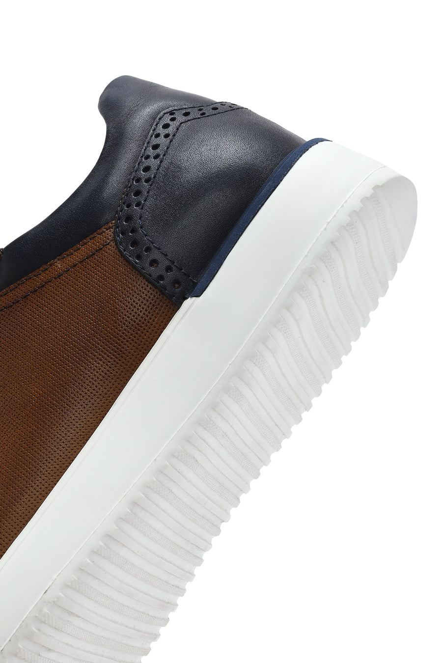 Men's Tan Lace-up Leather Sneaker