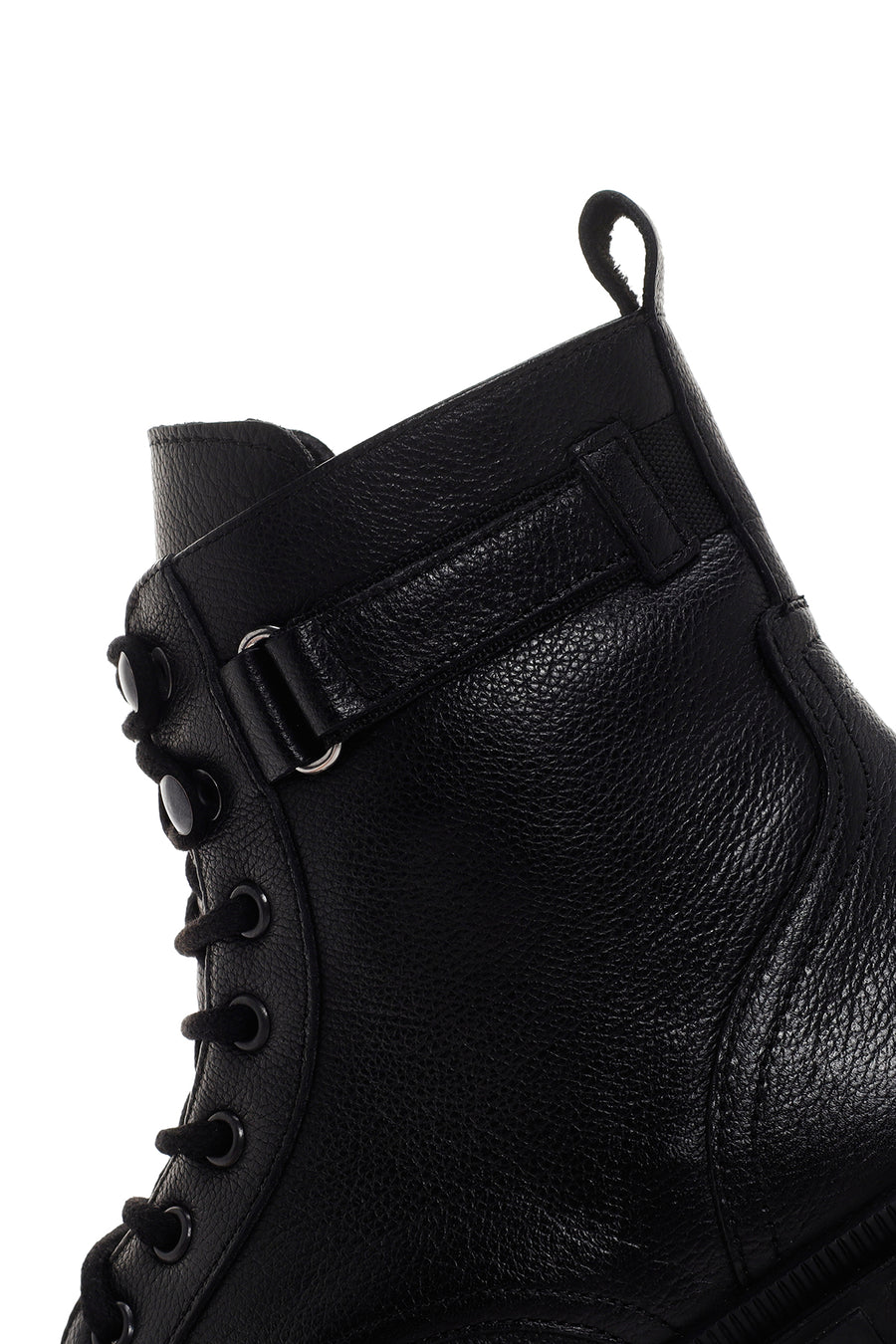 Men's Black Zippered Leather Casual Boots