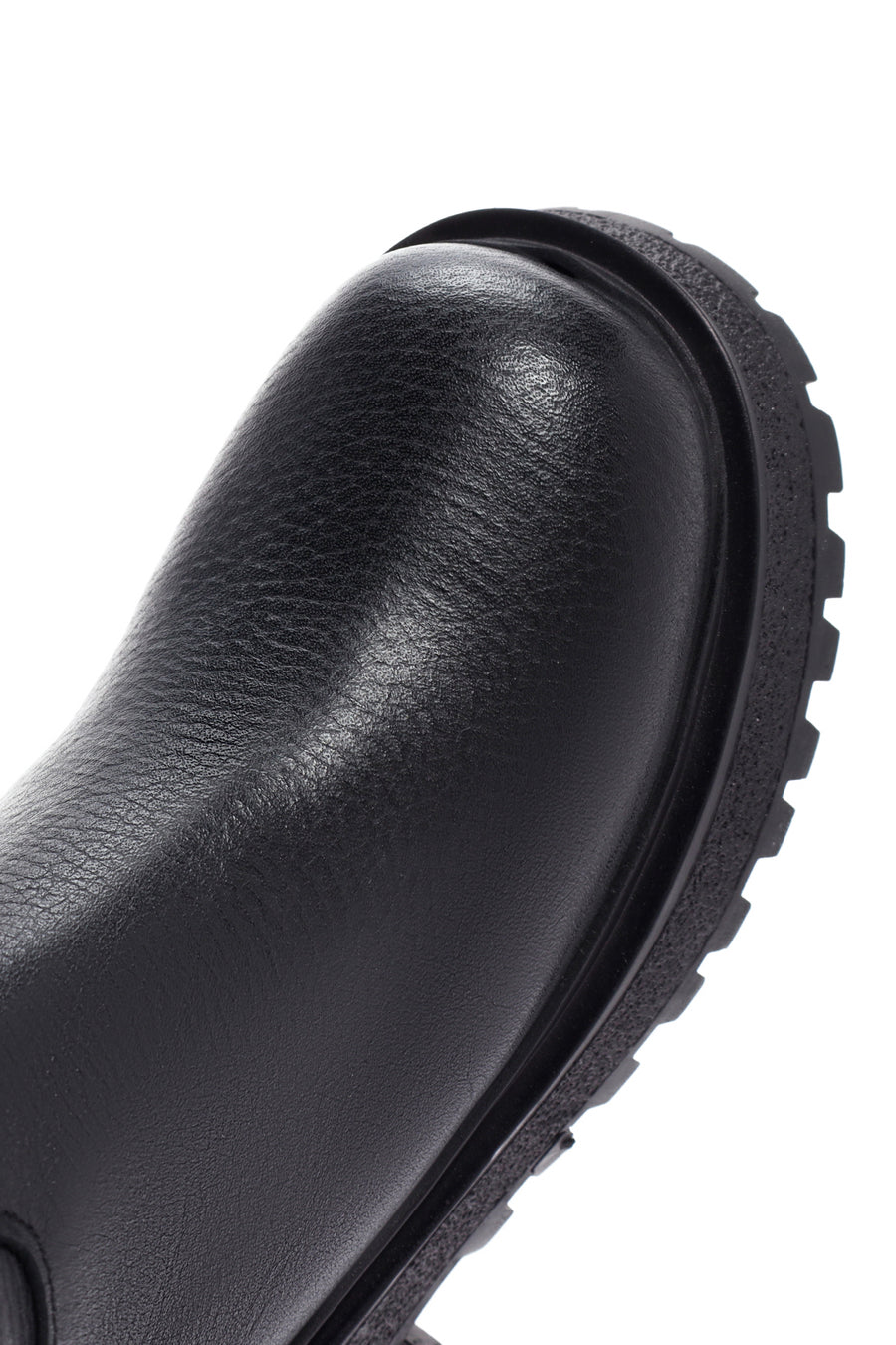 Women's Black Zippered Leather Boots