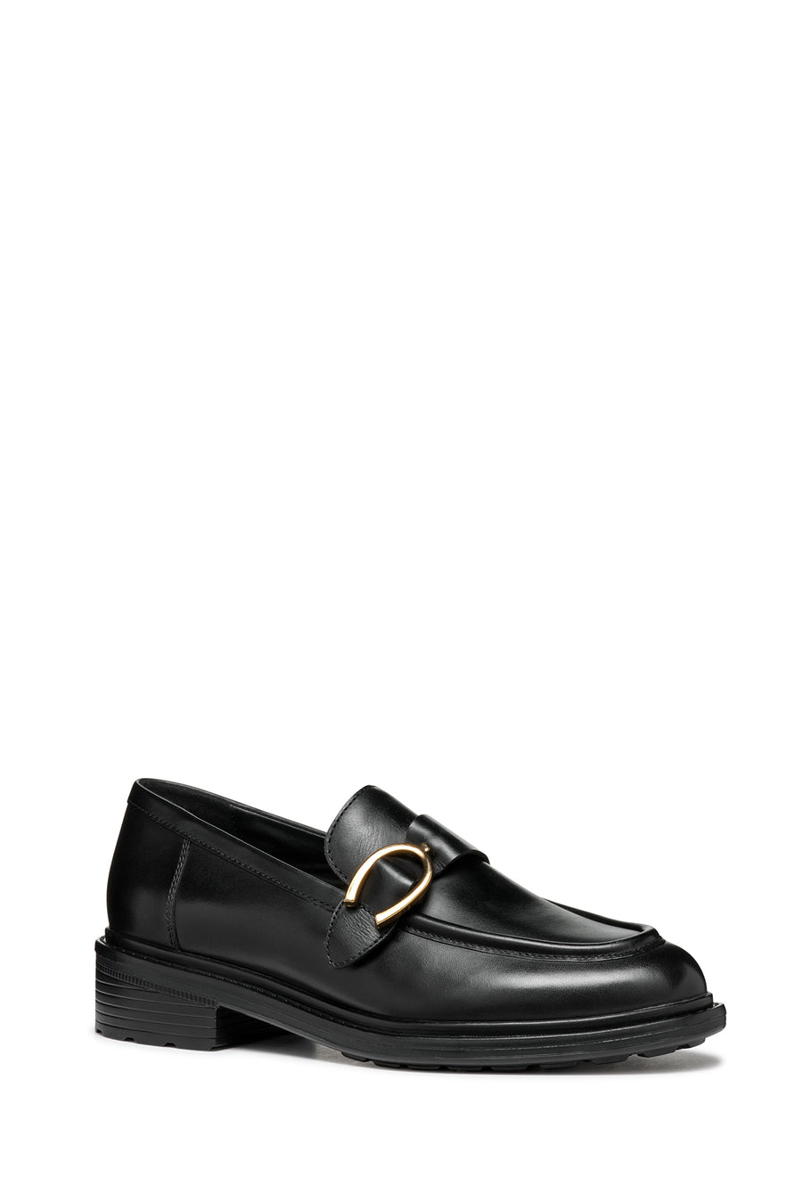 Geox Women's Black Walk Pleasure Leather Masculine Loafer