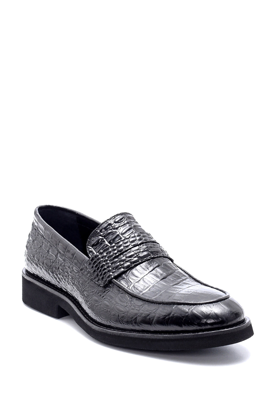 Men's Leather Crocodile Pattern Classic Loafer