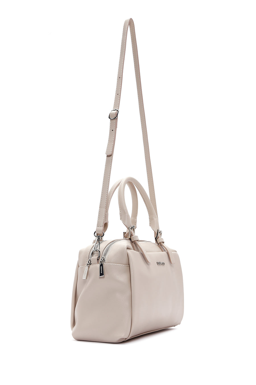 Women's Cream Long Strap Shoulder Bag